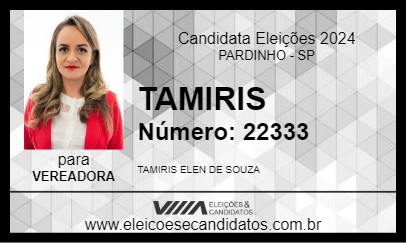 Candidato TAMIRIS ENFERMEIRA 2024 - PARDINHO - Eleições