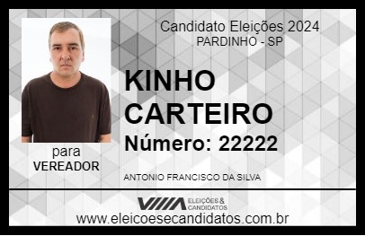 Candidato KINHO CARTEIRO 2024 - PARDINHO - Eleições