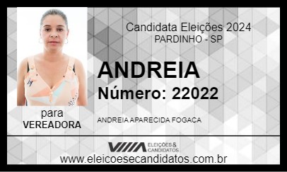 Candidato ANDREIA 2024 - PARDINHO - Eleições