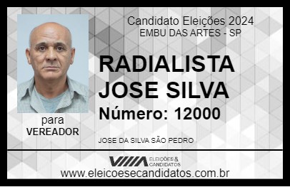 Candidato RADIALISTA JOSE SILVA 2024 - EMBU DAS ARTES - Eleições