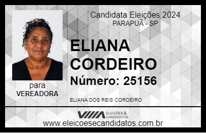 Candidato ELIANA CORDEIRO 2024 - PARAPUÃ - Eleições