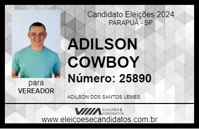 Candidato ADILSON COWBOY 2024 - PARAPUÃ - Eleições