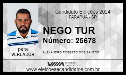 Candidato NEGO TUR 2024 - PARAPUÃ - Eleições