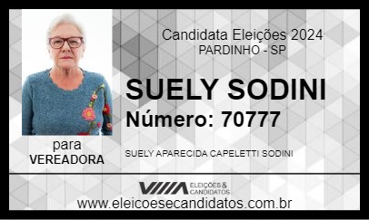 Candidato SUELY SODINI 2024 - PARDINHO - Eleições