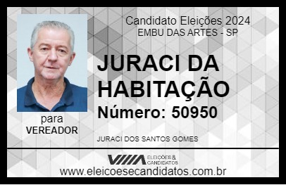 Candidato JURACI DA HABITAÇÃO 2024 - EMBU DAS ARTES - Eleições