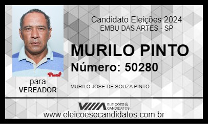 Candidato MURILO PINTO 2024 - EMBU DAS ARTES - Eleições