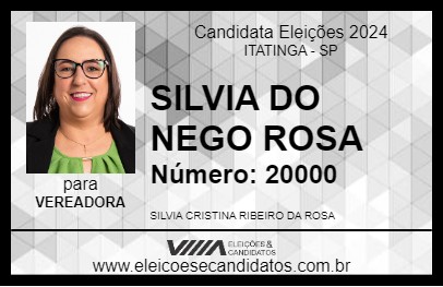 Candidato SILVIA DO NEGO ROSA 2024 - ITATINGA - Eleições