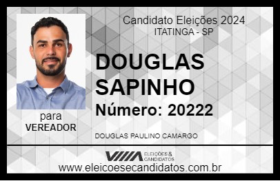 Candidato DOUGLAS SAPINHO 2024 - ITATINGA - Eleições