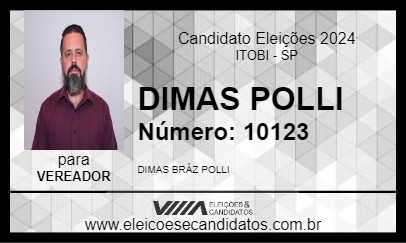 Candidato DIMAS POLLI 2024 - ITOBI - Eleições