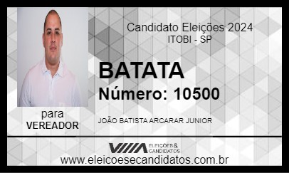 Candidato BATATA 2024 - ITOBI - Eleições