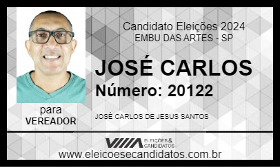 Candidato JOSÉ CARLOS 2024 - EMBU DAS ARTES - Eleições