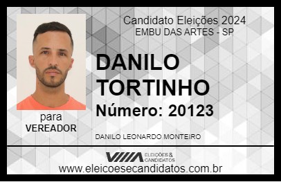 Candidato DANILO TORTINHO 2024 - EMBU DAS ARTES - Eleições