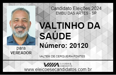 Candidato VALTINHO DA SAÚDE 2024 - EMBU DAS ARTES - Eleições