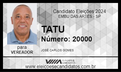 Candidato TATU 2024 - EMBU DAS ARTES - Eleições