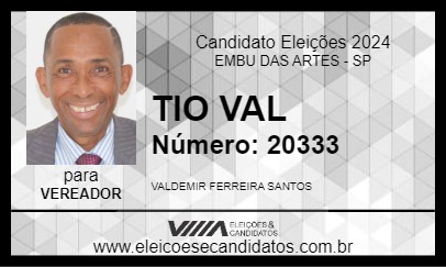 Candidato TIO VAL 2024 - EMBU DAS ARTES - Eleições