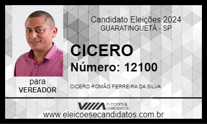 Candidato CICERO 2024 - GUARATINGUETÁ - Eleições