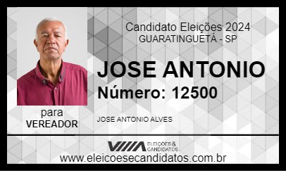 Candidato JOSE ANTONIO 2024 - GUARATINGUETÁ - Eleições