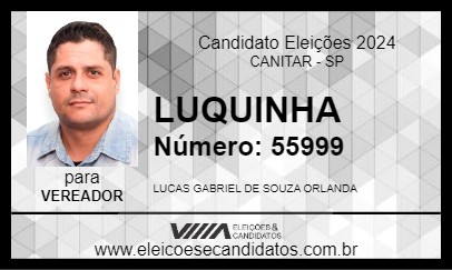 Candidato LUQUINHA 2024 - CANITAR - Eleições