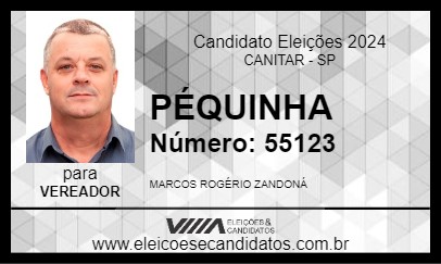 Candidato PÉQUINHA 2024 - CANITAR - Eleições