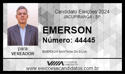 Candidato EMERSON 2024 - JACUPIRANGA - Eleições