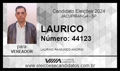 Candidato LAURICO 2024 - JACUPIRANGA - Eleições