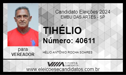 Candidato TIHÉLIO 2024 - EMBU DAS ARTES - Eleições