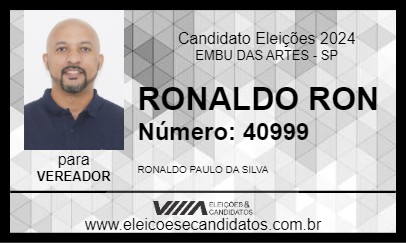 Candidato RONALDO RON 2024 - EMBU DAS ARTES - Eleições