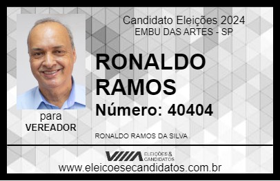 Candidato RONALDO RAMOS 2024 - EMBU DAS ARTES - Eleições