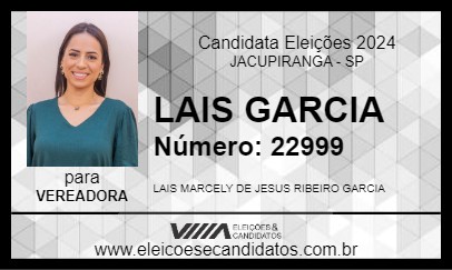 Candidato LAIS GARCIA 2024 - JACUPIRANGA - Eleições