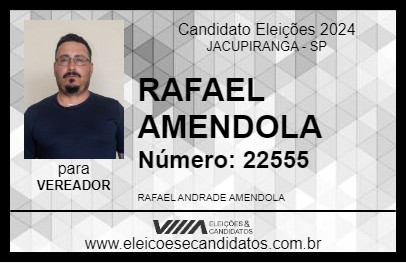 Candidato RAFAEL AMENDOLA 2024 - JACUPIRANGA - Eleições