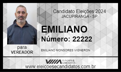 Candidato EMILIANO 2024 - JACUPIRANGA - Eleições