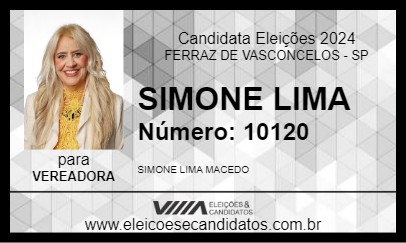 Candidato SIMONE LIMA 2024 - FERRAZ DE VASCONCELOS - Eleições