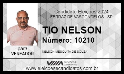 Candidato TIO NELSON 2024 - FERRAZ DE VASCONCELOS - Eleições