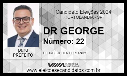 Candidato DR GEORGE 2024 - HORTOLÂNDIA - Eleições