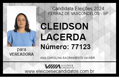 Candidato CAROL KAISER 2024 - FERRAZ DE VASCONCELOS - Eleições