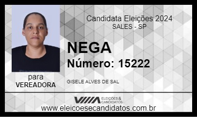 Candidato NEGA 2024 - SALES - Eleições