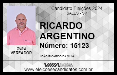 Candidato RICARDO ARGENTINO 2024 - SALES - Eleições