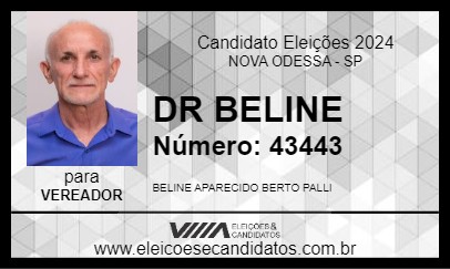 Candidato DR BELINE 2024 - NOVA ODESSA - Eleições