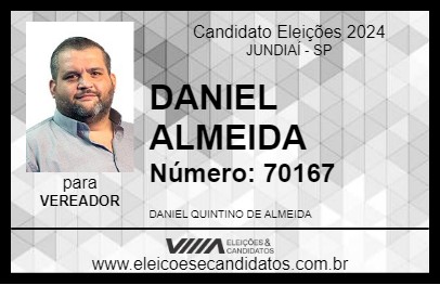 Candidato DANIEL ALMEIDA 2024 - JUNDIAÍ - Eleições