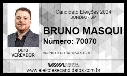 Candidato BRUNO MASQUI 2024 - JUNDIAÍ - Eleições