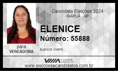 Candidato ELENICE 2024 - IRAPUÃ - Eleições