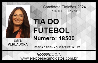 Candidato TIA DO FUTEBOL 2024 - PORTO FELIZ - Eleições