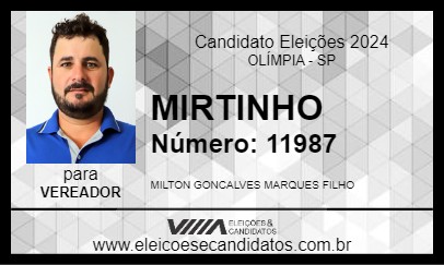 Candidato MIRTINHO 2024 - OLÍMPIA - Eleições