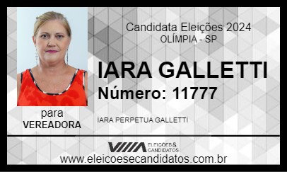 Candidato IARA GALLETTI 2024 - OLÍMPIA - Eleições