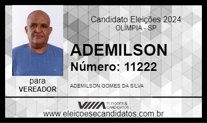 Candidato ADEMILSON 2024 - OLÍMPIA - Eleições