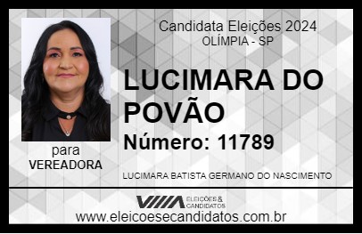 Candidato LUCIMARA DO POVÃO 2024 - OLÍMPIA - Eleições