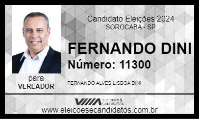 Candidato FERNANDO DINI 2024 - SOROCABA - Eleições