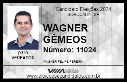 Candidato WAGNER GÊMEOS 2024 - SOROCABA - Eleições