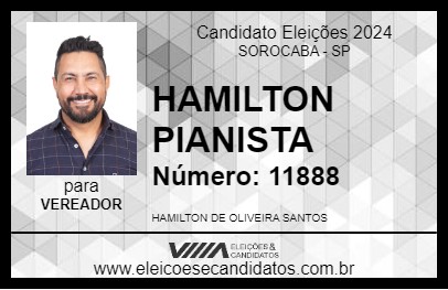 Candidato HAMILTON PIANISTA 2024 - SOROCABA - Eleições