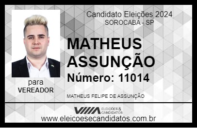 Candidato MATHEUS ASSUNÇÃO 2024 - SOROCABA - Eleições